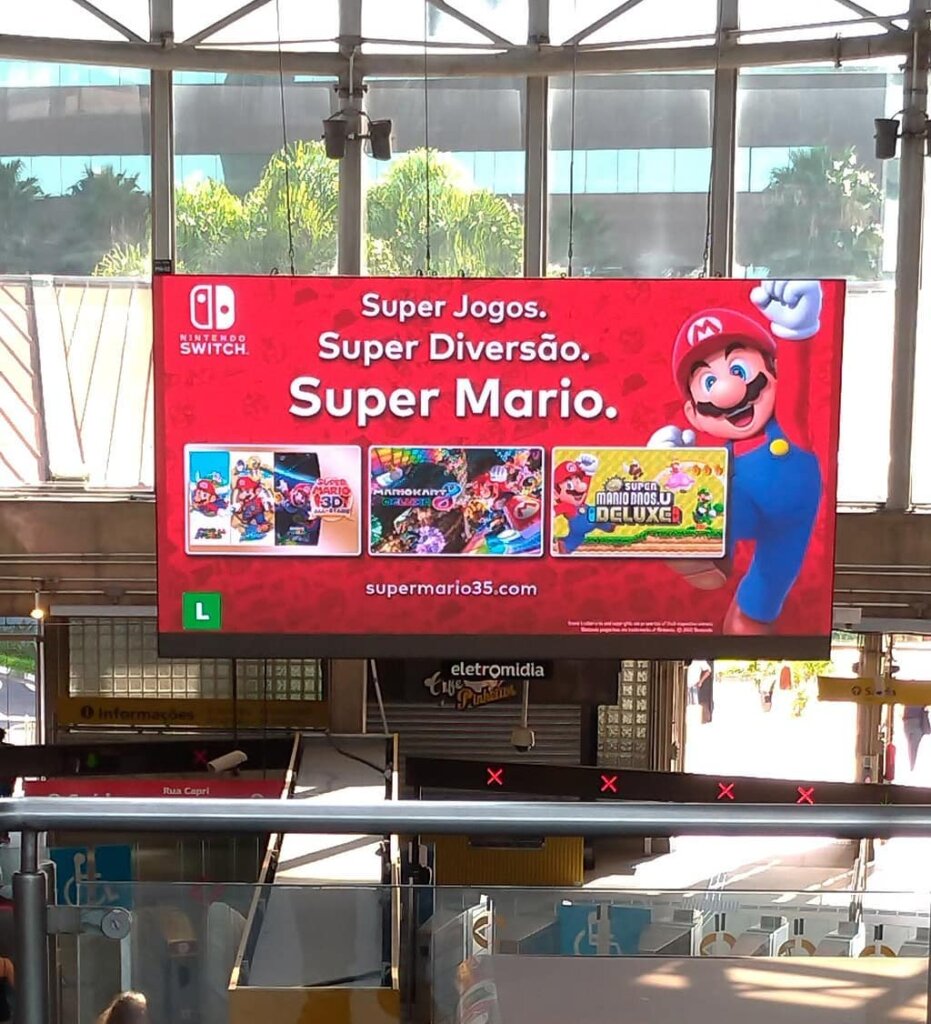 Propaganda Super Mario 35 - Metrô de São Paulo (@ramonzhera) - 2021
