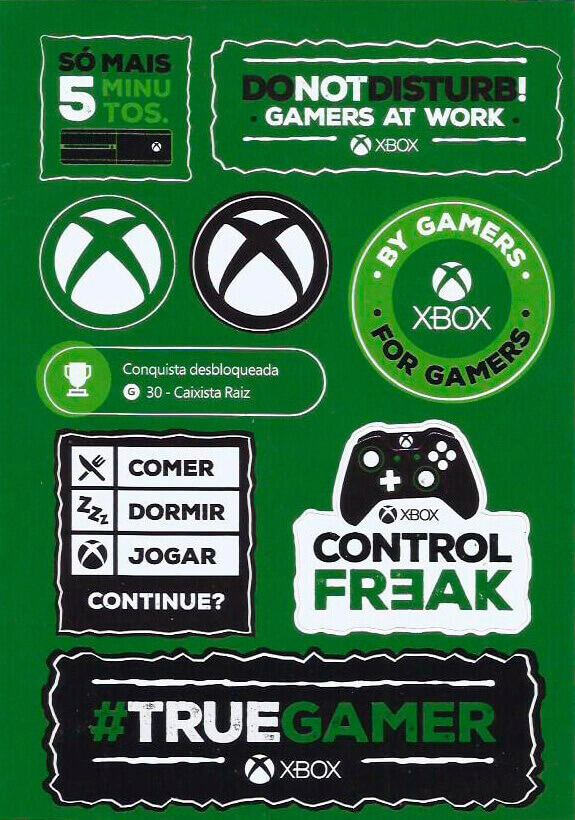 Cartela de Adesivo Xbox - BGS 2017