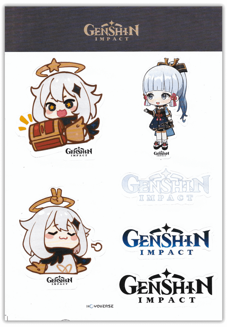 Cartela de adesivos Genshin Impact - BGS 2022