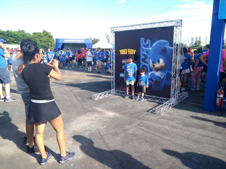 Espaço para foto na Corrida Sonic 5K
