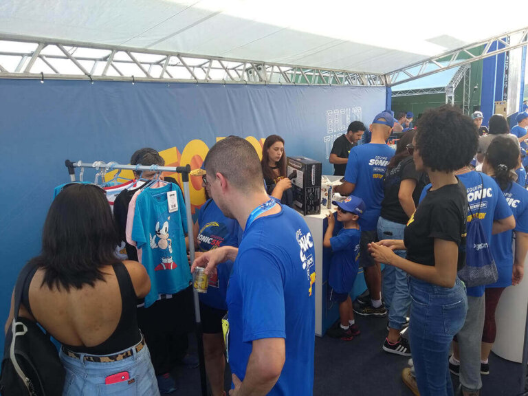 Loja da Tectoy na Corrida do Sonic