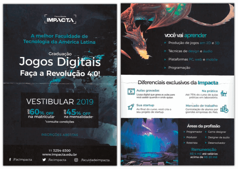 Panfleto Faculdade Impacta - BGS 2018