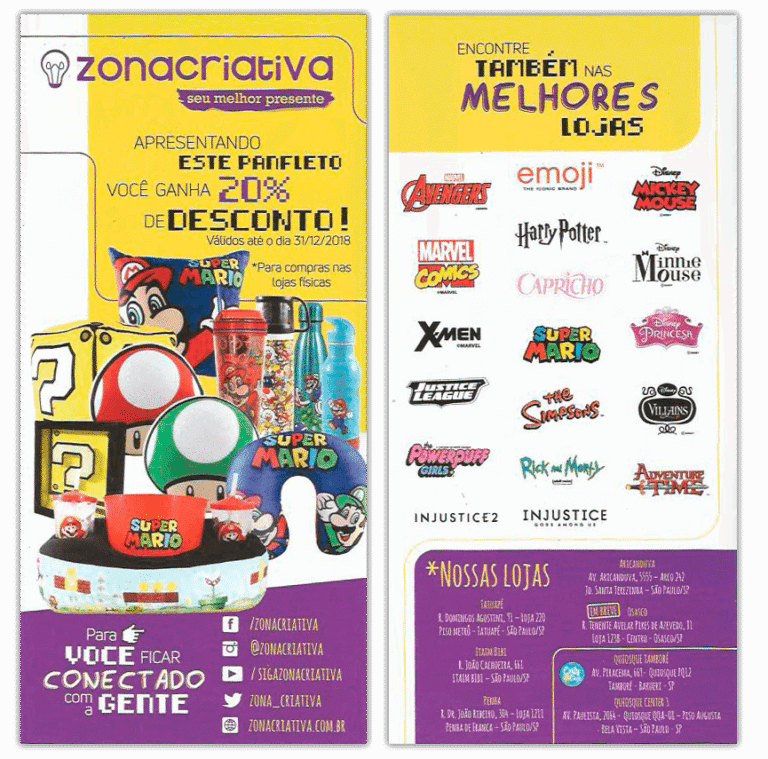 Panfleto Zona Criativa - BGS 2018