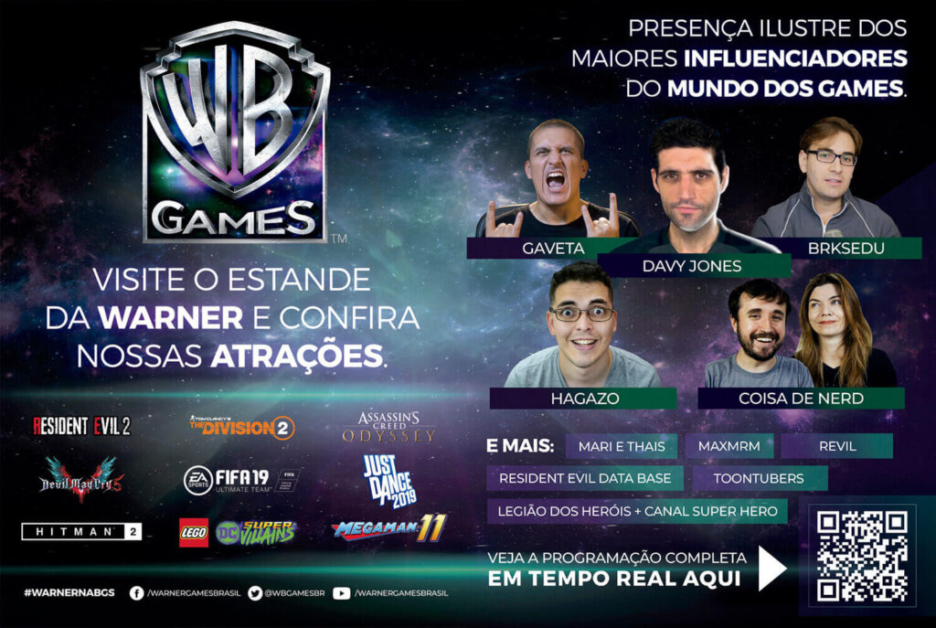 Propaganda Warner Games - Guia Oficial BGS 2018