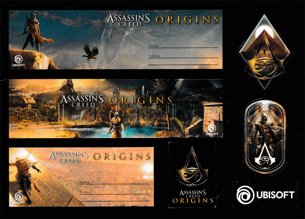Cartela de Adesivos Assassin's Creed Origins - 2017
