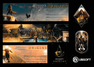Cartela de Adesivos Assassin's Creed Origins - 2017