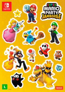 Cartela de Adesivos Super Mario Party Jamboree - 2024